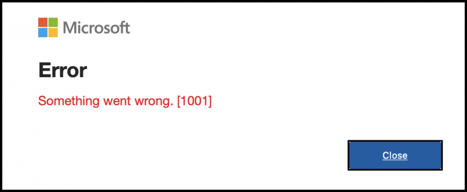 something went wrong